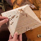 Regalo sorpresa, caja de rompecabezas piramidal Quest con compartimento oculto, juegos de rompecabezas para adultos y niños, juguetes creativos de prueba IQ