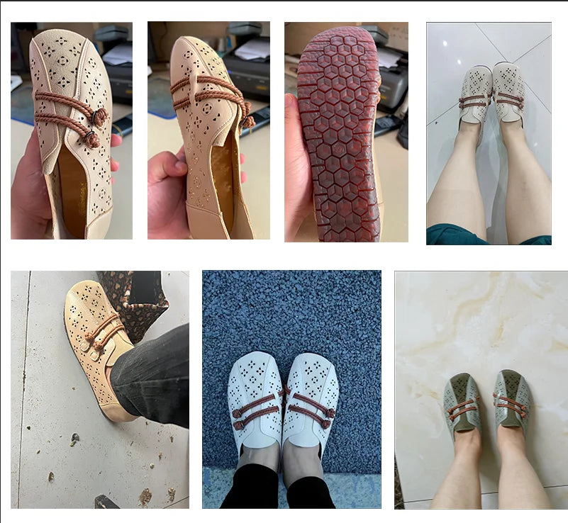 Mocasines de Diseñador con Punta Cuadrada | Ajuste Ancho | Cuero Suave | Novedad