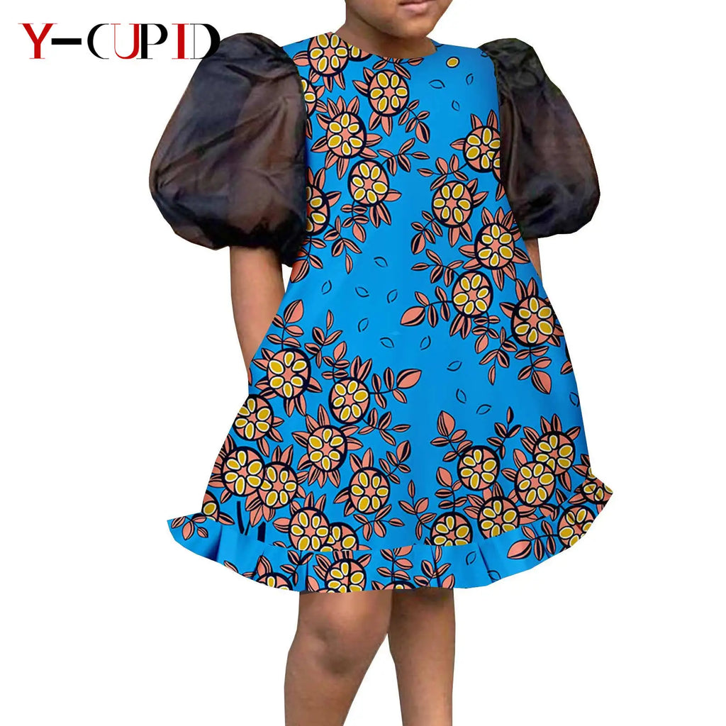 Vestido Ankara Hasta la Rodilla Niño | Bazin Riche | Tallas S-XXL | Tico Trendy