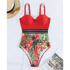 Bikini Tropical con Estampado de Malla | Contraste | Playa y Verano