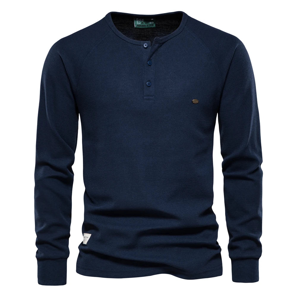 Camiseta Manga Larga Básica Hombre | Transpirable Color Sólido | Tallas S-XXL | Tico Trendy