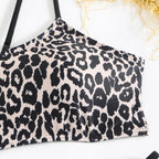 Bikini Dividido con Aros de Textura Sólida para Verano
