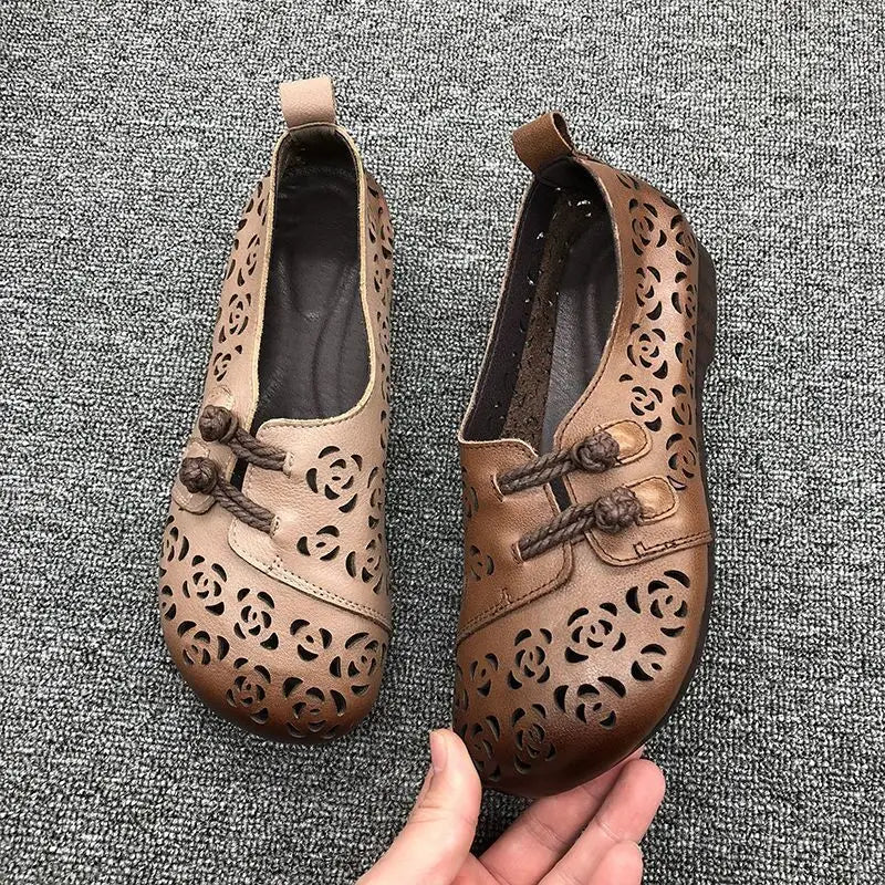 Mocasines de Diseñador con Punta Cuadrada | Ajuste Ancho | Cuero Suave | Novedad