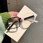 Montura Gafas Asimétricas Retro Redondas Cuadradas | Lentes Transparentes Unisex Ópticas
