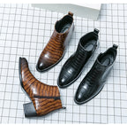 Zapatos Formales Hombre Ticotrendy Piel Dividida Boda Cómodos Con Cremallera | Punta Puntiaguda