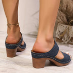 Sandalias de Plataforma con Tacón Alto para Mujer | Talla Grande | Ligeras y Antideslizantes