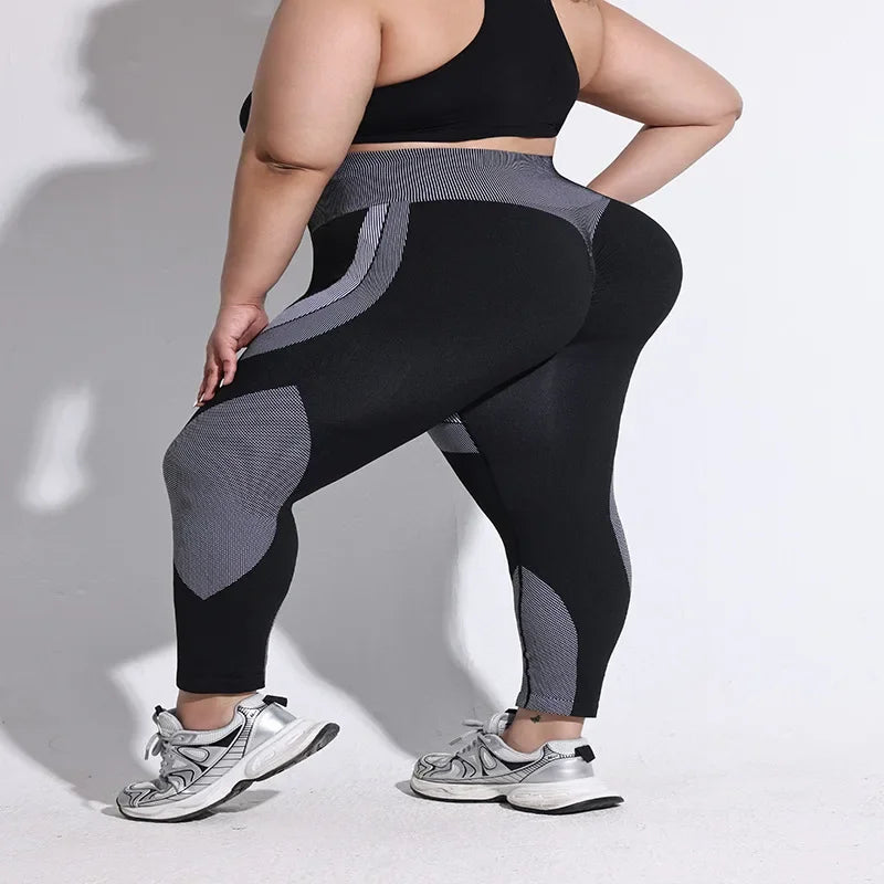 Pantalones Deportivos para Mujer | Mallas Yoga Sin Costuras | Contraste de Color y Hiplift | Tico Trendy