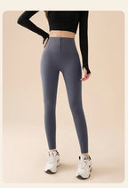 Leggings Piel Tiburón Polar Grueso | Moldeador Cremallera Cálida | Cintura Shaping OI | Ticotrendy