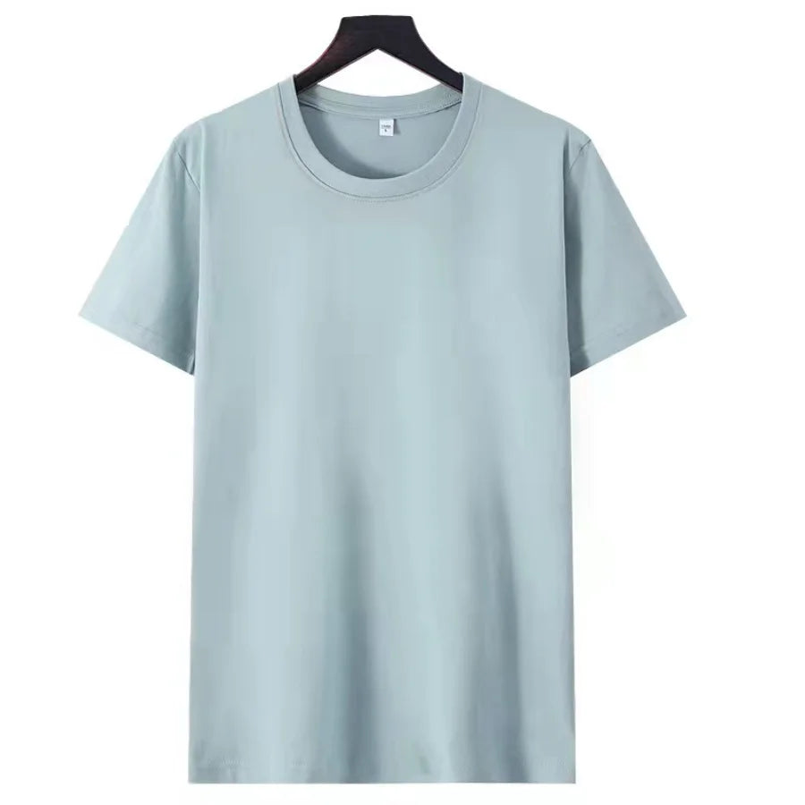Camiseta Básica de Algodón Unisex | Media Manga | Colores Sólidos | Corte Casual