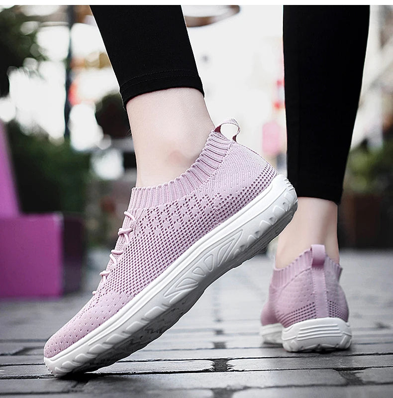 Zapatos Planos Ligeros para Mujer | Tallas 42-43 | Azul, Rosa, Negro, Gris | Verano
