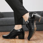 Zapatos Oxford Charol Marrones Hombre | Clásicos Punta Puntiaguda Con Cordones Boda