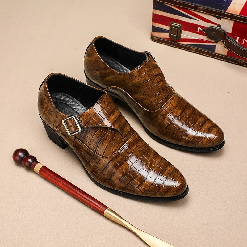 Zapatos Oxford Charol Marrones Hombre | Clásicos Punta Puntiaguda Con Cordones Boda