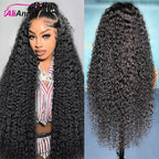 Peluca sin pegamento de onda de agua, cabello humano listo para usar, cabello humano rizado profundo, cierre de encaje, peluca brasileña, 6x4
