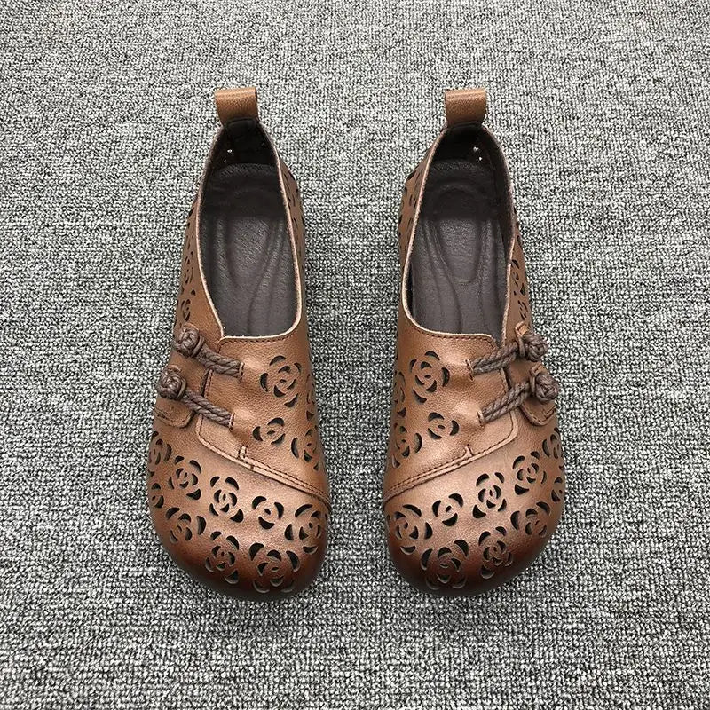 Mocasines de Diseñador con Punta Cuadrada | Ajuste Ancho | Cuero Suave | Novedad