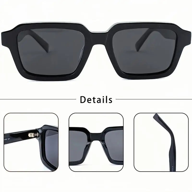 Gafas de Sol Polarizadas Caterside | Retro Cuadradas | Montura de Acetato | Unisex