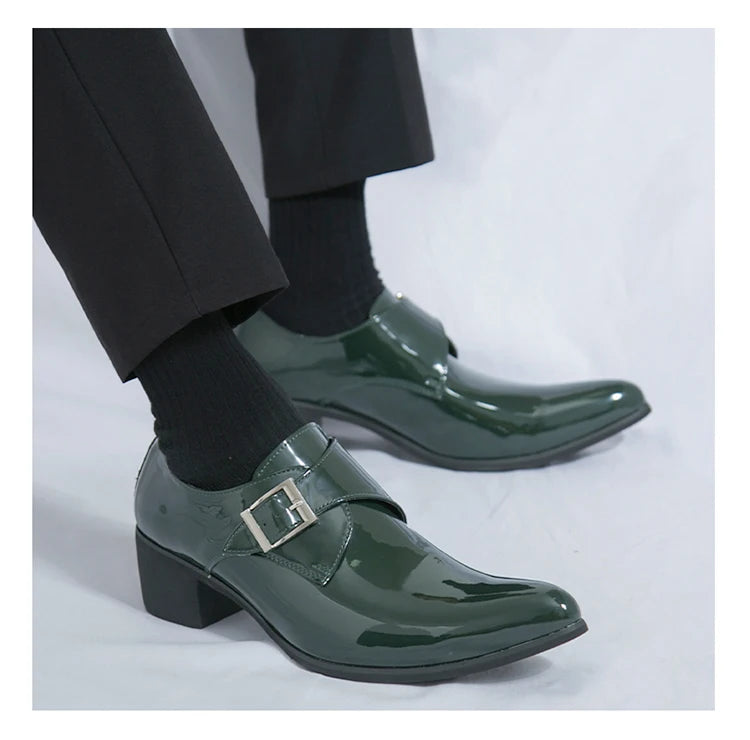 Mocasines Negros Lujo Hombre | Punta Puntiaguda Sin Cordones Zapatos Oxford Boda