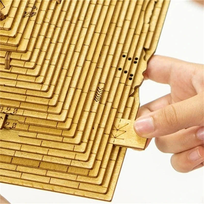 Regalo sorpresa, caja de rompecabezas piramidal Quest con compartimento oculto, juegos de rompecabezas para adultos y niños, juguetes creativos de prueba IQ