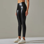 Pantalón Lápiz Alto Ticotrendy | Cuero PU Elástico | Otoño Invierno