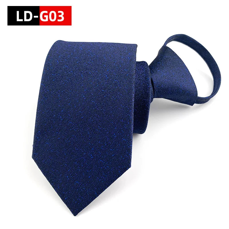 Corbata Preatada Cremallera Estrecha Estilo Tico Negocios Elegancia Diaria