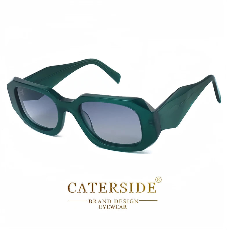 Gafas de Sol CATERSIDE Polarizadas | Montura Grande de Acetato Poligonal | UV400