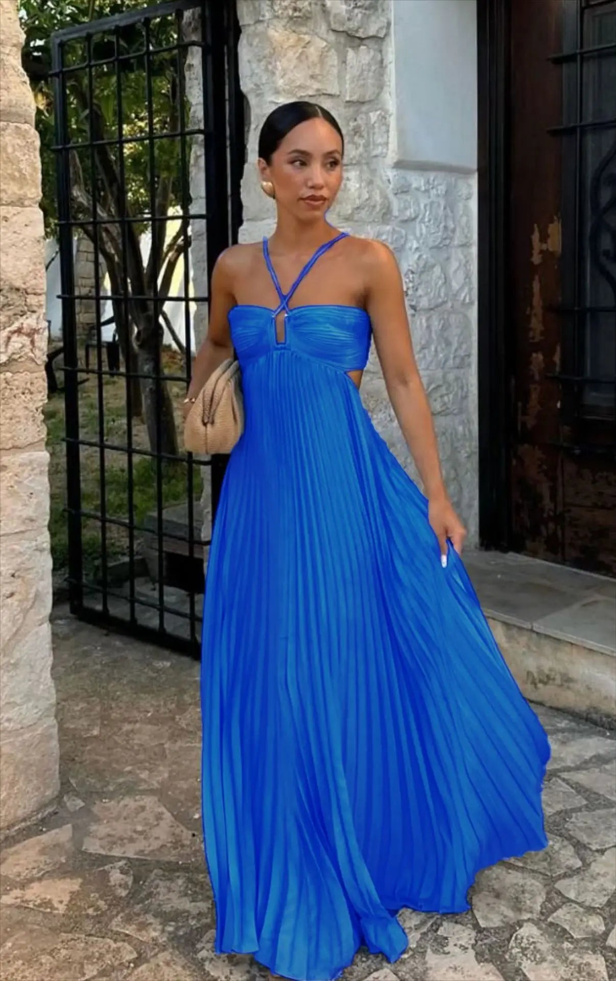 Vestido de Batas Plisado 2025 para Vacaciones | Estilo Versátil