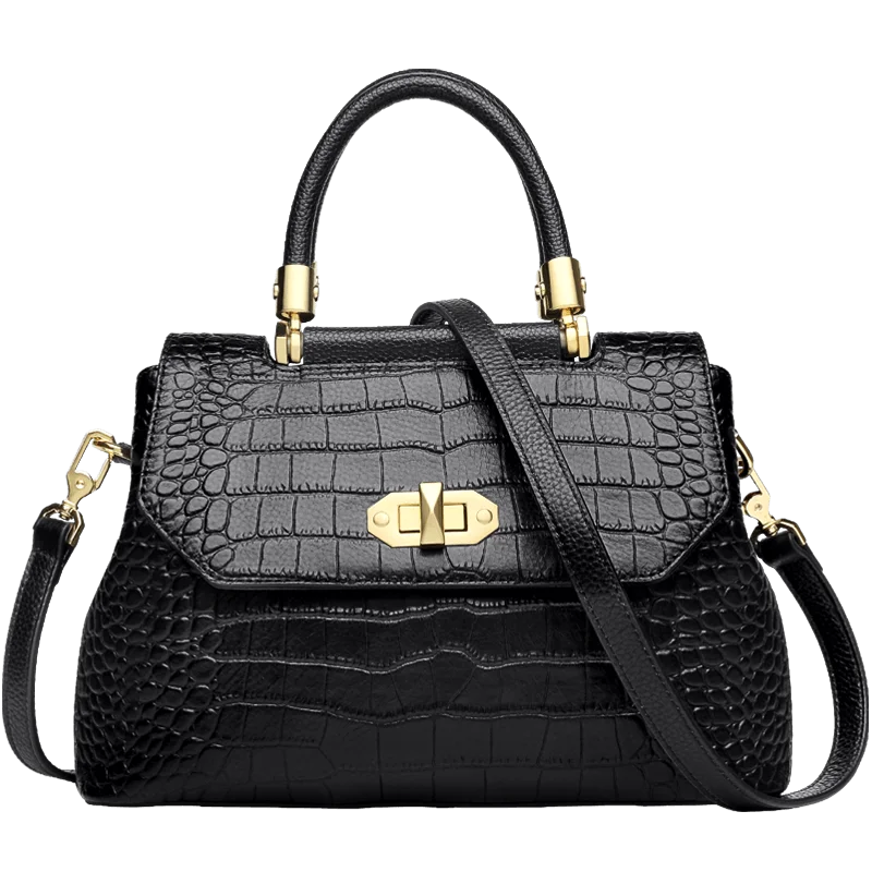 LAORENTOU, bolso elegante con asa superior para mujer, bolso de hombro femenino a la moda de cuero genuino, bolso cruzado de diseño lujoso, regalo para mamá