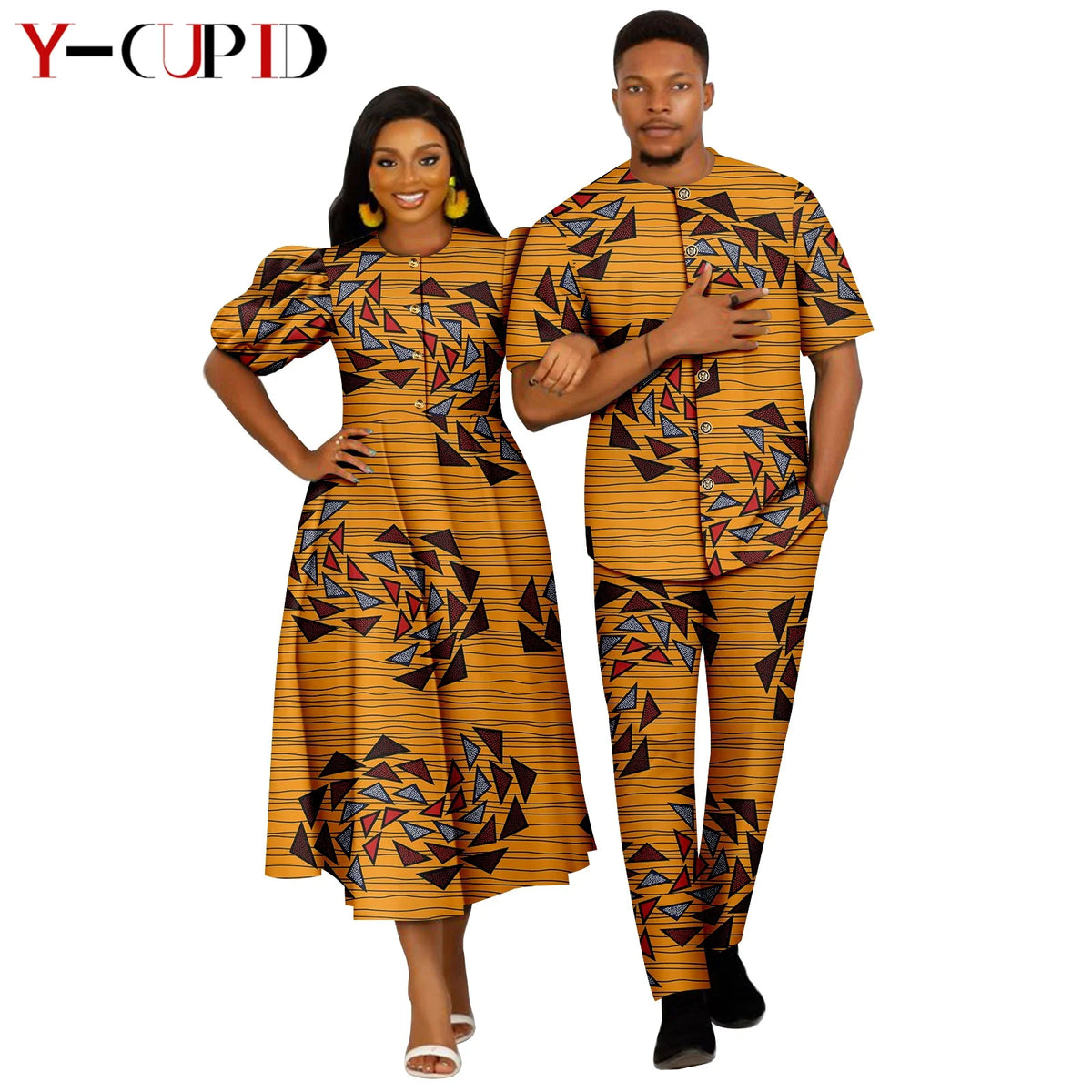 Vestido Estampado Africano Dashiki Pareja | Camisa y Pantalón | Tallas S-6XL | Tico Trendy