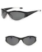 Gafas Sol Y2K Ovaladas Pequeñas Futuristas | Sentido Tecnología Gradiente UV400