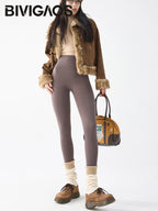 Leggings Térmicos Tiburón Polar Fino | Slim Fit Cintura Alta | Glúteos Sin Costuras Sexy