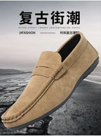 Mocasines Lona Hombre ∣ Transpirables Ligeros ∣ Conducción Zapatos Planos