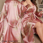Bata Kimono con Estampado de Cerezo | Talla Grande