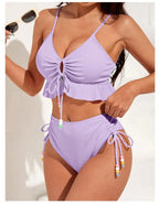 Bikini con Cordón y Volantes - Traje de Baño Sexy para el Verano Tico