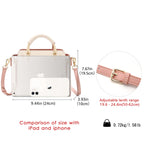 LAORENTOU Bolso grande de hombro de cuero dividido para mujer, bolso grande para mujer, bolso cruzado 2025