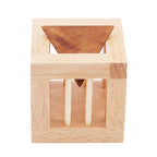 Rompecabezas de madera para niños y adultos, jaula con cerradura Luban triangular, juegos de desafío IQ, juguetes educativos intelectuales