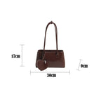 Bolso de Hombro Retro para Mujer | Piel Sintética Roja con Monedero | Gran Capacidad | Ticotrendy