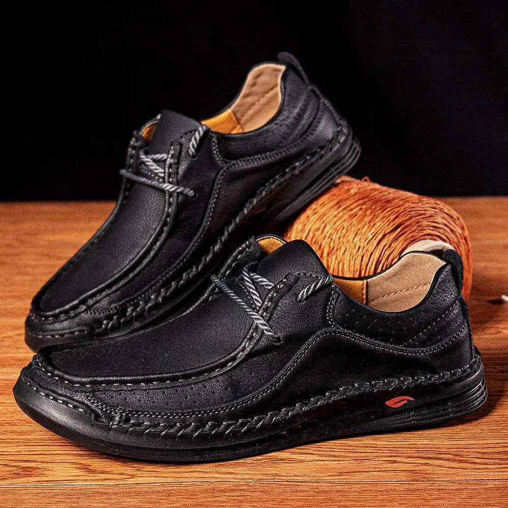 Zapatos Cuero Hombre ∣ Casual Negocios ∣ Talla Grande Hechos a Mano