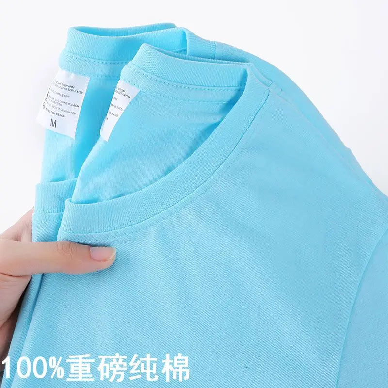 Camiseta Algodón 100% Coreana Cuello Redondo | Estilo Casual Fresco Unisex M-4XL