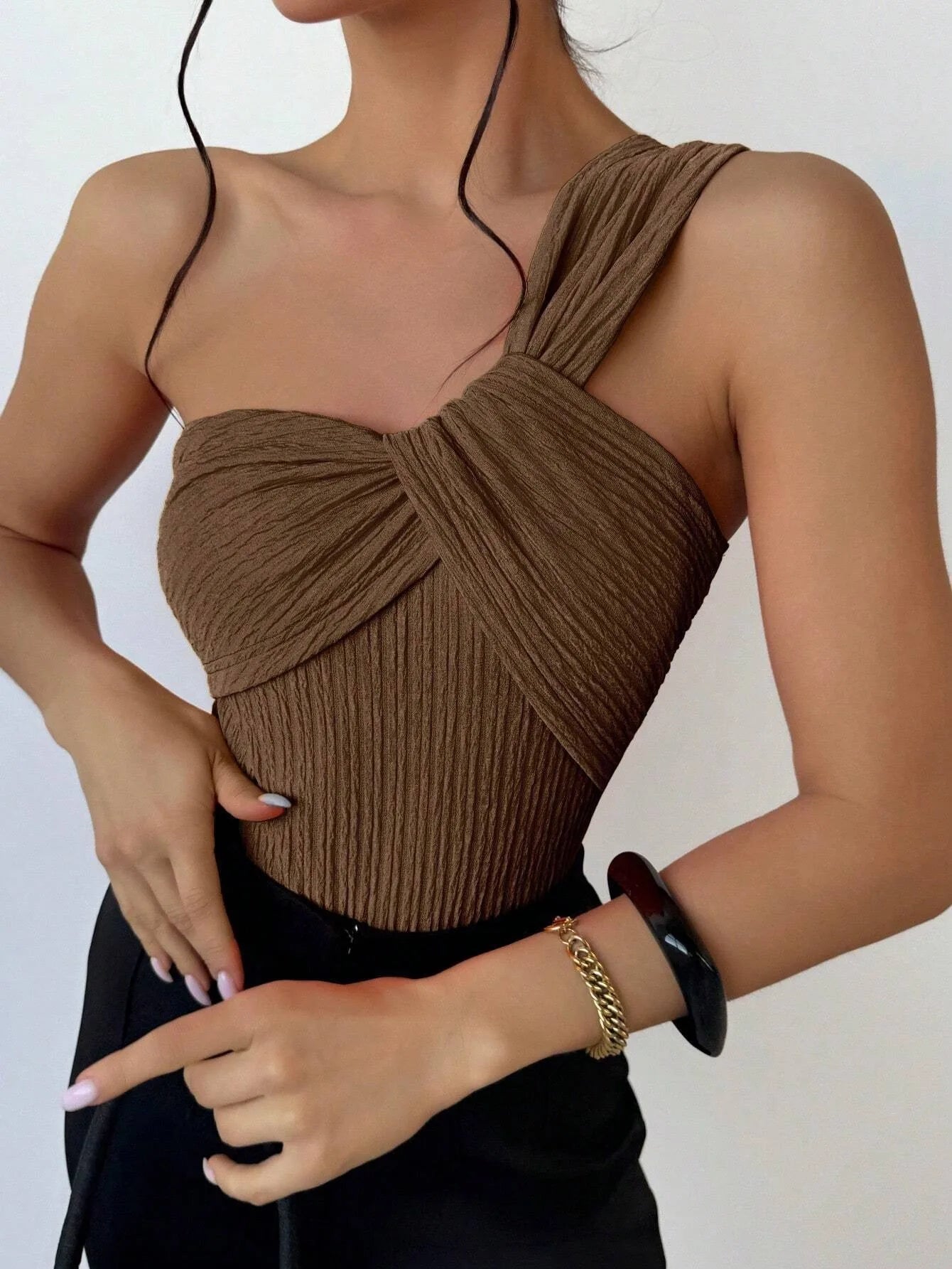 Traje de Baño Enterizo Un Hombro | Plisado Elegante y Sexy