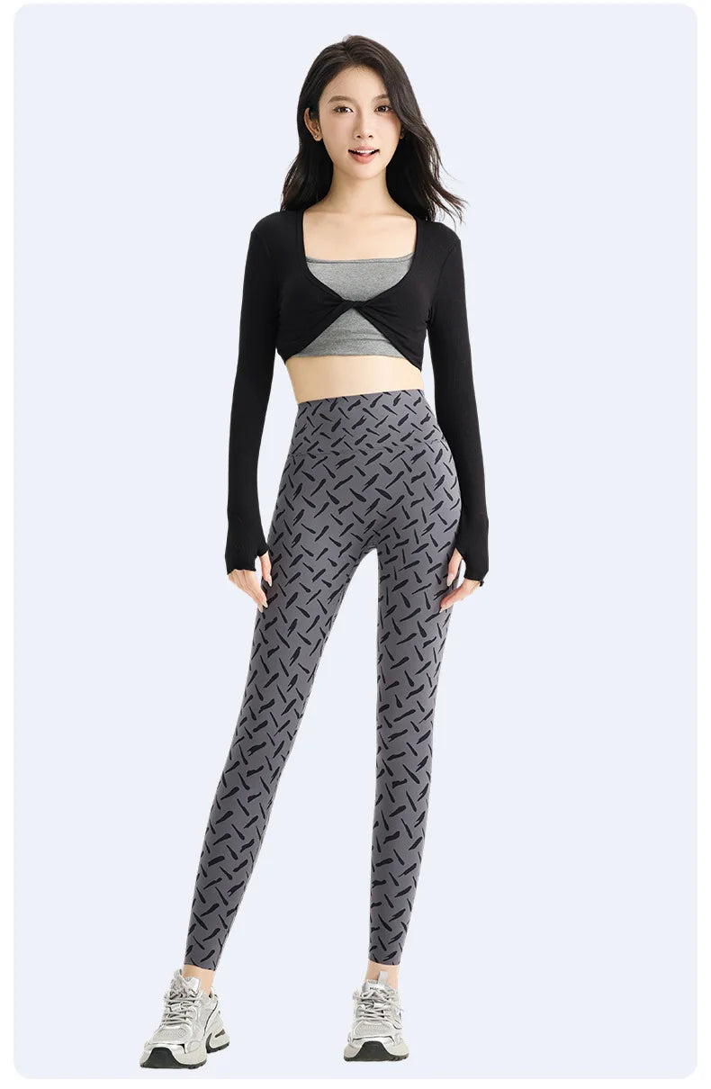 Leggings Piel Tiburón Estrellas | Impresión Cielo Elástico | Cintura Alta Correr Yoga P-O | Ticotrendy