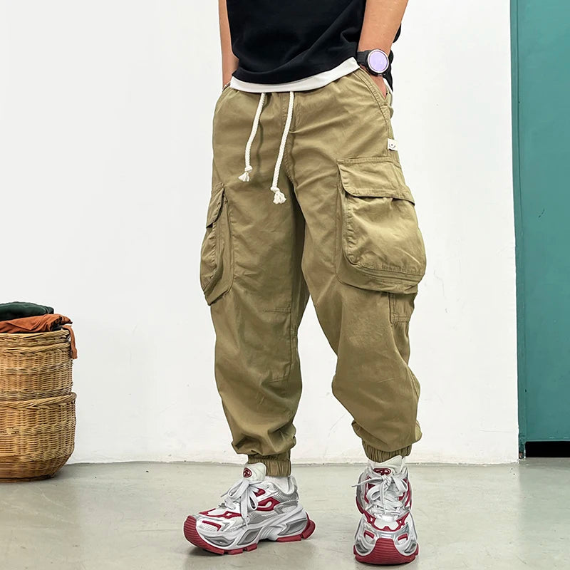 Pantalón Cargo Vintage Caqui | Corte Cónico | Algodón | Ticotrendy