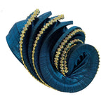 Turbante Espiral con Adornos Dorados para Mujer