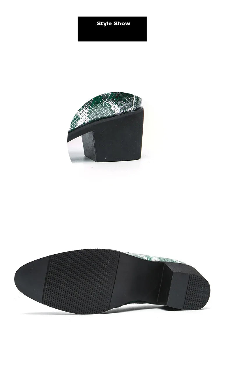 Zapatos Oxford Hombre Ticotrendy Piel Dividida Estampado Animal Sin Cordones | Elegantes