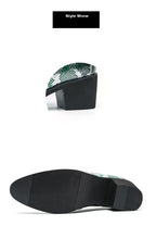 Zapatos Oxford Hombre Ticotrendy Piel Dividida Estampado Animal Sin Cordones | Elegantes