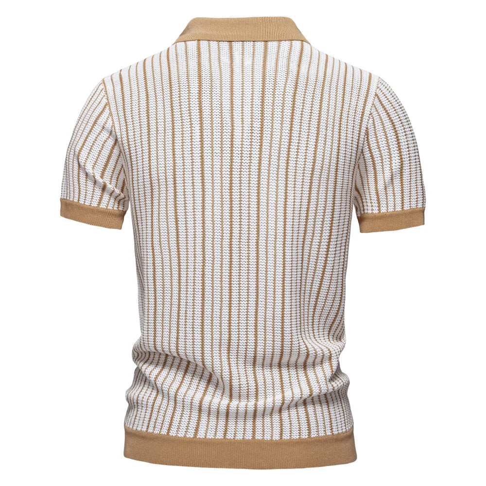 Polo Malla Panel Contraste Hombre | Cuello Vuelto Transpirable | Tallas S-XXL | Tico Trendy