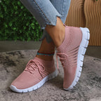 Zapatillas de Punto Transpirables | Plataforma | Suela Blanda | Talla Grande | Verano