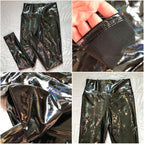 Leggings Cuero Espejo Brillante | Colorido Sexy Cintura Alta | Elástico Ajustado Primavera | Ticotrendy