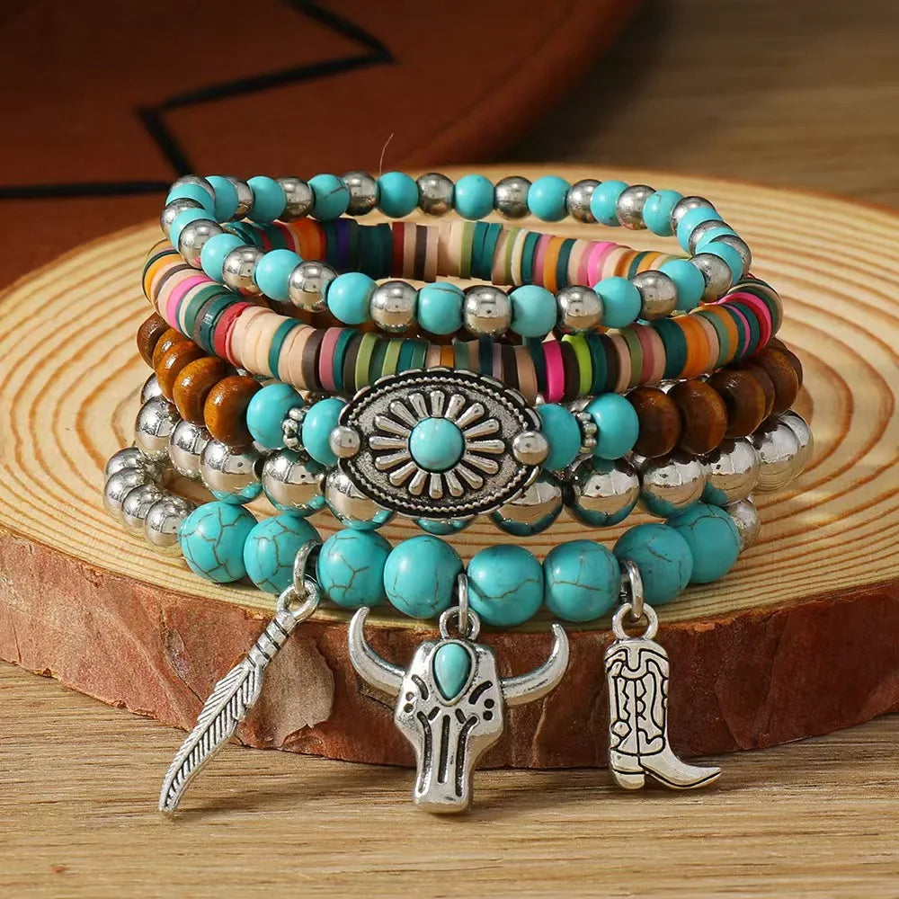 Pulseras de Cuero para Hombre y Mujer |  Hojas y Plumas  |  Dijes de Animales