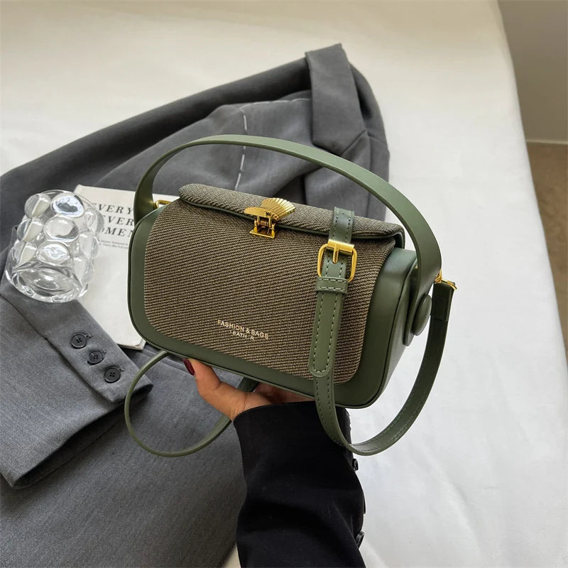 Mini Bolso Cruzado Cuadrado Lujo Estructurado | Diseño Simple Tendencia Versátil