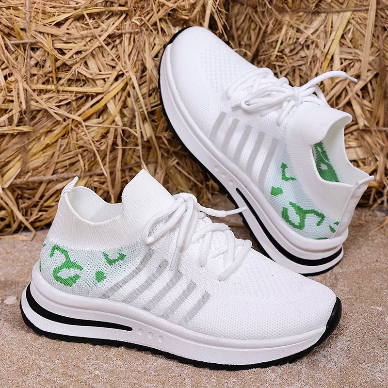 Zapatillas Transpirables con Agujeros | Suela Gruesa | Estampados | Talla Grande | 2025