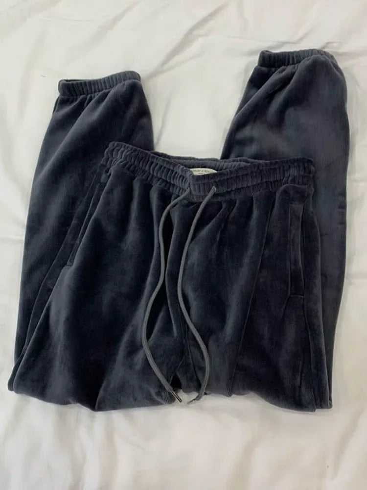 Pantalón Bombacho Felpa | Terciopelo Cálido | Oversize 4XL | Moda Coreana